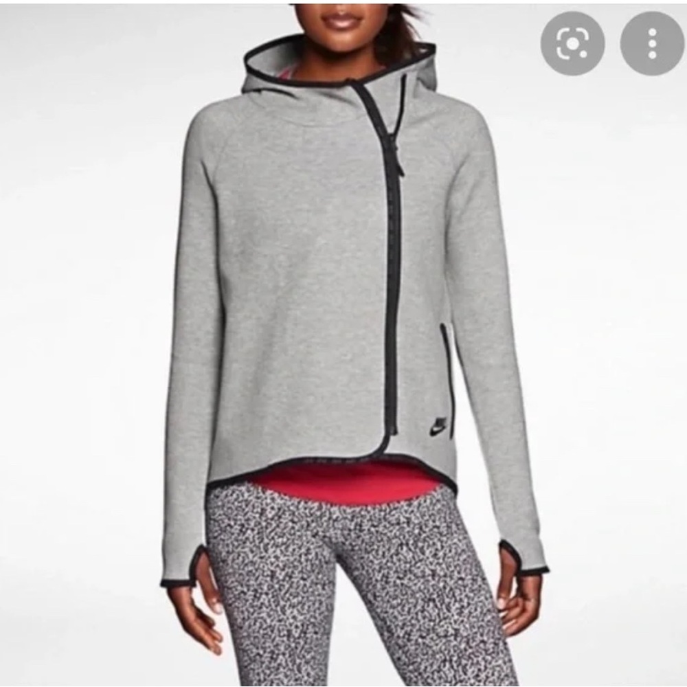 Nike Light Gray Therma Fleece Training Full-Zip Hoodie